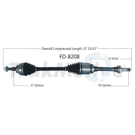 Surtrack Axle Cv Axle Shaft, Fd-8208 FD-8208